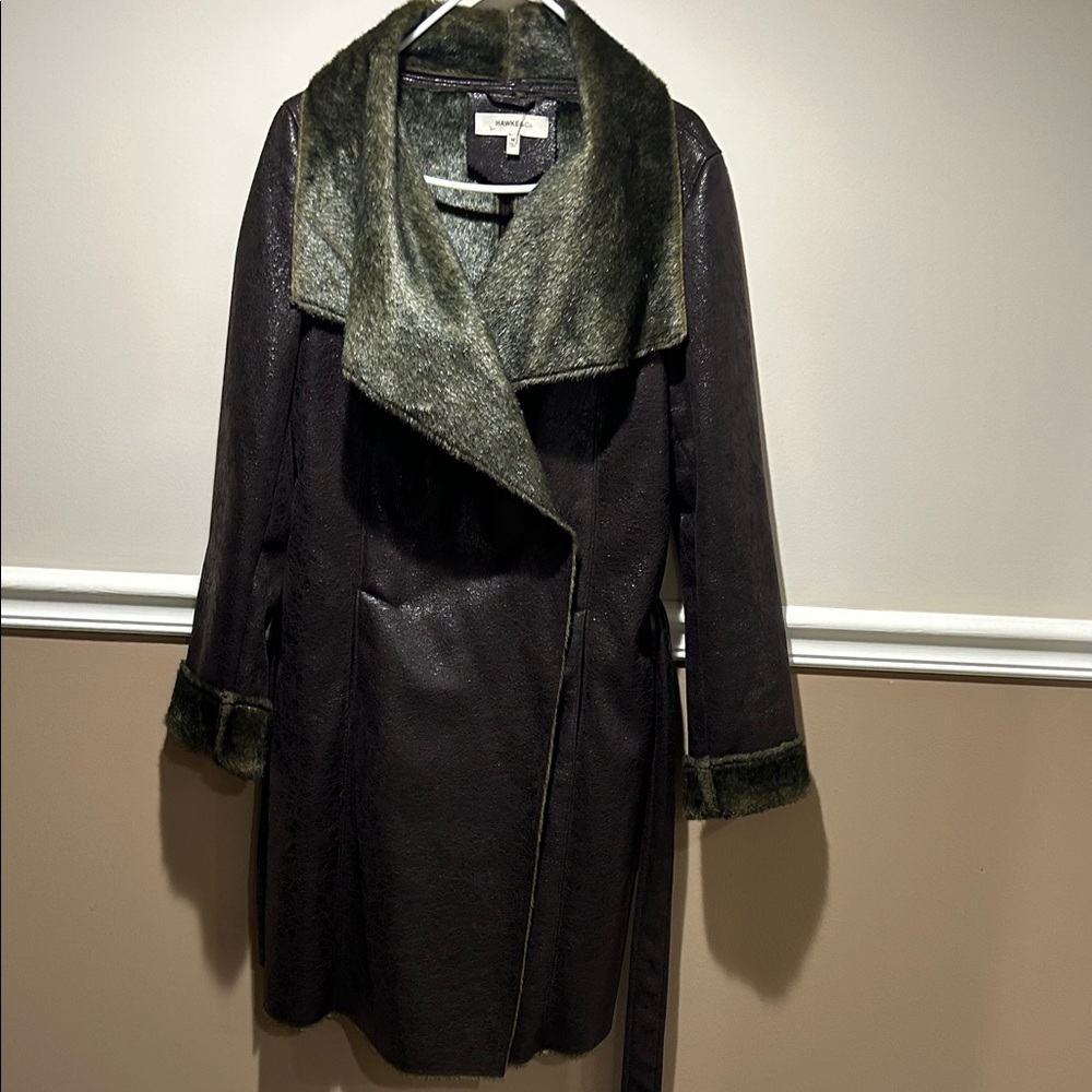 Hawke & Co Dark Green and Black Trench Coat